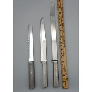 Rada Cutlery Knife Set of 3, 1 Serrated 2 Straight Slicer Meat & Bread Knives